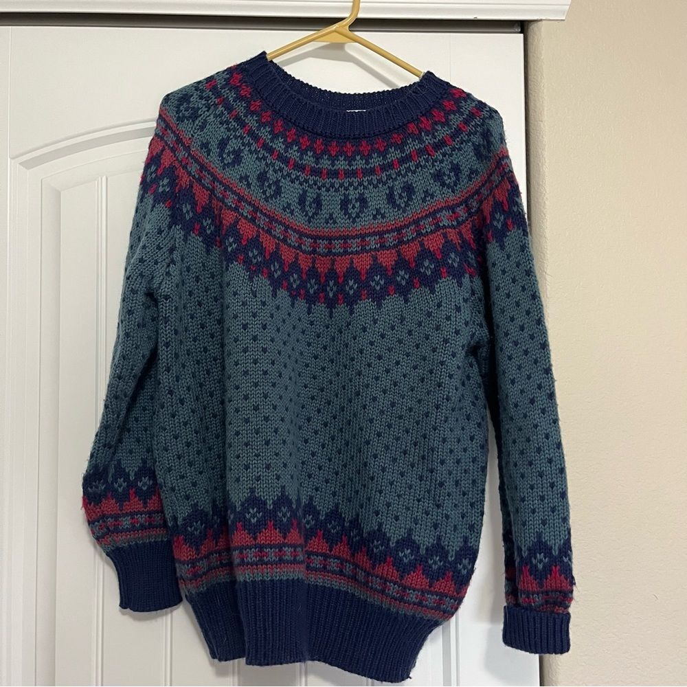 Vintage Barry Ashley Women's L/XL Knit Crewneck Sweater